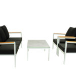 Chill-Out Windsor stoel-bank loungeset 4-delig | Wit