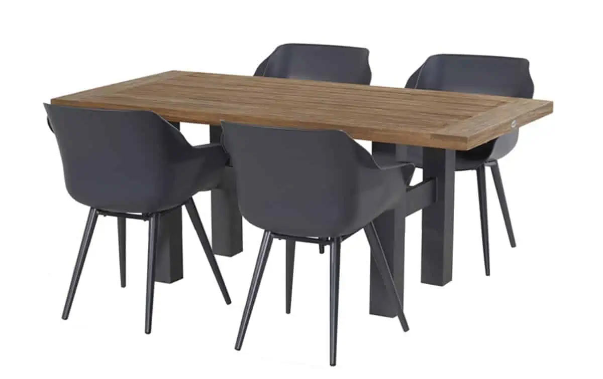 Woud hoeveelheid verkoop voorstel Hartman Sophie diningset Xerix met Yasmani tuintafel 180x100cm | 5-delig |  DeVriesXL