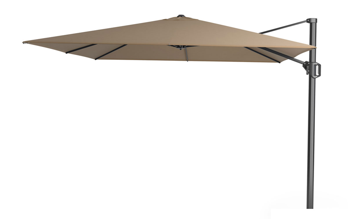 Wegenbouwproces last kleding Platinum Challenger T1 parasol 3,0 x 3,0m Taupe | DeVriesXL