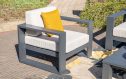 Garden Impressions Cube loungestoel | Carbon black met gele sierkussen