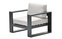 Garden Impressions Cube loungestoel | Carbon black Kussens desert sand