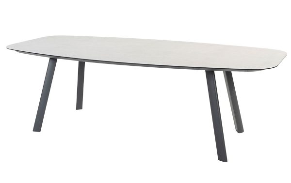 Taste by 4SO Manolo eettafel geprint keramiek 240 x 103 cm | Antraciet