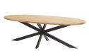 Taste by 4 Seasons Prado eettafel antraciet met ellips teak blad 240 cm