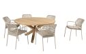 Taste 4SO Barista dining latte + Prado teak tafel