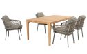 4 Seasons Outdoor Jura dining tuinset met Liam tuin eettafel 180 x 100 cm | Teak