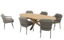 4 Seasons Outdoor Jura dining tuinset met Prado tuin eettafel ovaal 240 x 103 cm | Teak