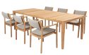 4 Seasons Outdoor Levi dining tuinset met Liam tuin eettafel 240 | Teak