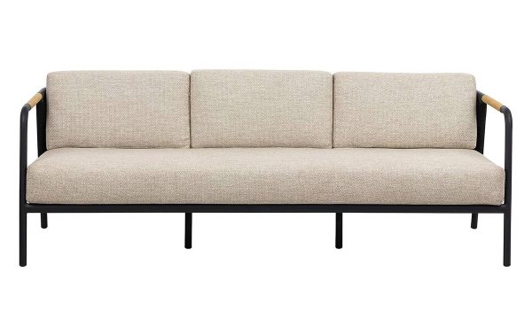 Applebee Elle lounge sofa 201 cm Belt Black | Natural Oak