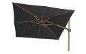 Platinum Challenger T2 premium zweefparasol 300 x 300 cm | Teak frame Faded Black