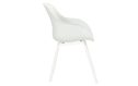 Zijaanzicht witte tuinset met Hartman Le Soleil element dining tuinstoelen