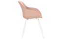 Zijaanzicht Hartman Le Soleil element dining tuinstoel | Wit/Pink