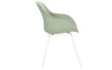 Zijaanzicht Hartman Le Soleil element dining tuinstoel | Wit/Taupe