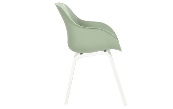 Zijaanzicht Hartman Le Soleil element dining tuinstoel | Wit/Taupe