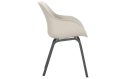 Zijaanzicht van de Hartman Le Soleil element dining tuinstoel | Zwart | Taupe
