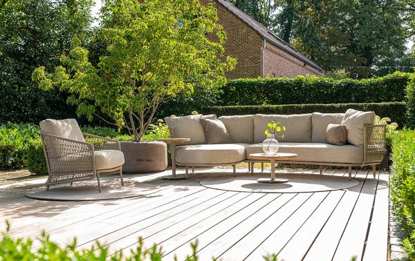 4 Seasons Outdoor Sardinia loungeset met bijzettafel en vloerkleden