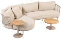 4 Seasons Outdoor Loungeset Sardinia met teakhouten bijzettafeltjes
