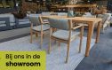 4 Seasons Outdoor Levi dining tuinset met Liam tuin eettafel voor 4 personen in onze showroom