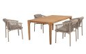 4 Seasons Outdoor Allora dining stoel latte met Liam tuintafel | Latte