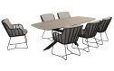 4 Seasons Outdoor Fabrice diningset met Prado 240 tafel met keramisch tafelblad | Antraciet