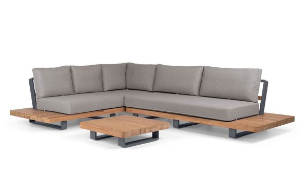 Life Outdoor Living Fitz Roy loungeset 6 personen | Lava / Teak / All weather khaki