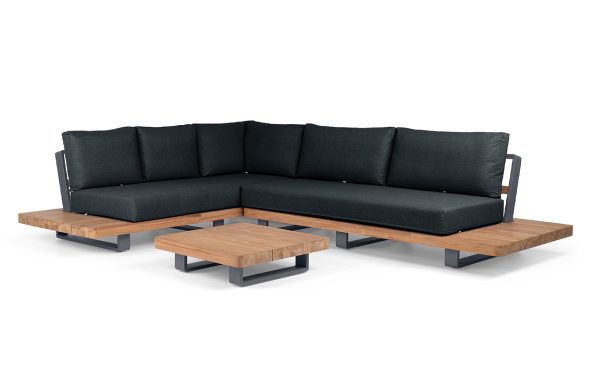 Life Outdoor Living Fitz Roy loungeset 6 personen | Lava / Teak / Soltex Grafiet