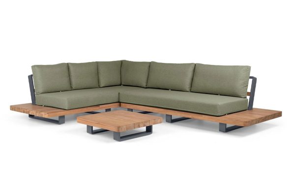 Life Outdoor Living Fitz Roy loungeset 6 personen | Lava / Teak / Soltex beige