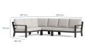 Afmetingen van de Life Outdoor Living loungeset