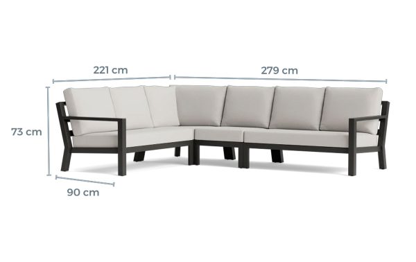 Afmetingen van de Life Outdoor Living loungeset