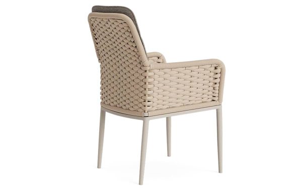 Tuinstoel Lima van Life Outdoor Living in de kleur beige achteraanzicht