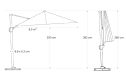 Afmetingen Platinum parasol