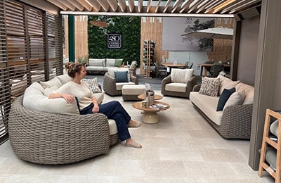 Detailopname opstelling De Vries XL showroom