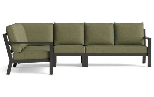 Life Outdoor Living Timber hoek loungeset 6 personen | Lava / Olijfgroen